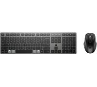 HP 720 - Teclado QWERTY Español y ratón inalámbricos Recargables multidispositivo, Carga rápida, dongle USB HP Unifying, Windows/macOS, Color Negro
