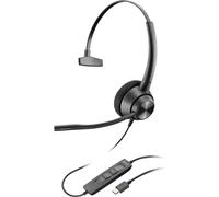 POLY EncorePro 310 USB-C Monoaural Headset TAA Auriculares Alámbrico Diadema Llamadas/Música USB Tipo C Negro