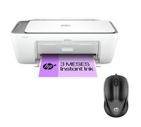 HP DeskJet 2820e Multifunción Color WiFi Blanca + 3 Meses Instant Ink + HP 1000 Ratón USB Negro
