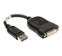 HP DisplayPort / DVI-D - Adaptador para cable (DisplayPort M, DVI-D F, Macho/hembra, Negro, 0,19m, 50g)