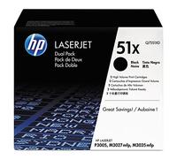 HP Dual Pack Black Print 51X, 13000 Pages, Black, 2, HPQ7551XD (51X, 13000 Pages, Black, 2 pc(s))