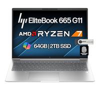 HP EliteBook 665 G11 - Laptop de negocios con pantalla FHD+ de 16 pulgadas, AMD Ryzen 7 7735U (Beats i7-1355U), 64GB DDR5 RAM, SSD PCIe de 2 TB, teclado retroiluminado, huella dactilar, Wi-Fi 6E + BT