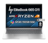 HP EliteBook 665 G11 - Laptop de negocios de 16 pulgadas, pantalla FHD+ IPS, AMD Ryzen 7 7735U (Beats Ultra 7 255U), 32 GB DDR5 RAM, 512 GB SSD, teclado retroiluminado, FP, Wi-Fi 6E + BT, RJ-45