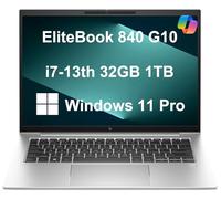 HP EliteBook 840 G10 Business Laptop (14 pulgadas FHD+ antirreflejos, Intel 10-Core i7-1355U, 32GB DDR5 RAM, 1TB SSD) retroiluminados, 2 x Thunderbolt 4, cámara web IR de 5 MP, audio BO, seguridad