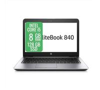 HP EliteBook PC portátil Notebook Intel i5 6th, RAM 8 GB, SSD 128 GB, pantalla de 14 pulgadas, WiFi, BT, Cam, Windows 11 Pro + Libre Office (reacondicionado)