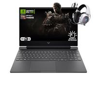 HP Ordenador Portátil Gaming 15.6" FHD 144Hz - AMD Ryzen 7 7445HS, 32 GB RAM, GPU NVIDIA RTX 4050, SSD de 2 TB, teclado retroiluminado, Wi-Fi 6E, paquete con accesorios Mytrix, Plata