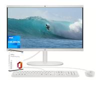 HP Escritorio todo en uno FHD de 21.5 pulgadas - Windows 11 Pro y licencia de por vida de Microsoft Office, Intel Celeron J4025, gráficos Intel UHD, 8 GB de RAM, SSD de 512 GB, cámara True Vision,