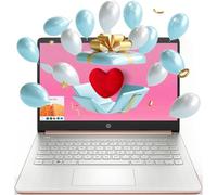 HP Essential Laptop, pantalla HD de 14 pulgadas, Intel Celeron N4120, 16 GB de RAM, 64 GB eMMC, cámara web, HDMI, Wi-Fi, RJ-45, 1 año de Office 365, Windows 11 Home, oro rosa