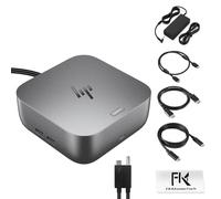 HP Estación de acoplamiento para portátil con doble monitor y paquete de carga - HP Thunderbolt 4 Ultra 180 W G6 Dock con adaptador de CA de 180 W, cable HDMI y DP y cable USB-C