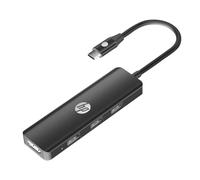 HP Estación de acoplamiento USB C, concentrador USB C multipuerto 5 en 1 con HDMI 4K, entrega de energía de 100 W, para portátiles, MacBook, iPad, Thinkpad y más, color negro