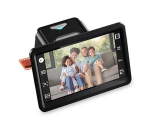 HP FilmScan - Digitalizador de película táctil y escáner deslizante con pantalla LCD ajustable de 7 pulgadas, convierte rápidamente negativos y diapositivas a fotos digitales JPEG de 22 MP, compatible