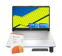 HP Flagship - Laptop HD de 14 pulgadas para estudiantes y negocios con 1 año Office 365 y AI-Copilot, CPU Intel N150 (Beats i3-1115G4), 16 GB de RAM, 288 GB de almacenamiento (128 GB UFS + juego de