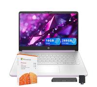 HP Flagship - Laptop HD de 14 pulgadas para estudiantes y negocios con 1 año Office 365 y AI-Copilot, CPU Intel N150 (Beats i3-1115G4), 16 GB de RAM, 288 GB de almacenamiento (128 GB UFS + juego de