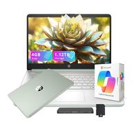 HP Flagship Laptop HD de 14 pulgadas para estudiantes y negocios con AI Copilot, Intel de 4 núcleos de 13ª generación, 4 GB de RAM, 1.12 TB de almacenamiento (128 GB UFS + estación de acoplamiento de