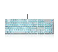 HP GK400F - Teclado mecánico con cable para juegos de escritorio y portátil (blanco)