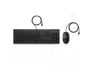 HP HP 225 ratón y teclado con cable Combo de ratón y teclado con conexión plug and play USB para una rápida puesta en marcha y una buena comodidad de