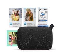 HP Impresora fotográfica instantánea Sprocket de 2x3 para Smartphones (Paquete de 75 Hojas) - Impresora móvil inalámbrica a Color, portátil y con Bluetooth (Negra) Fotos con Reverso Adhesivo Zink