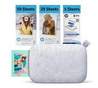HP Impresora fotográfica instantánea Sprocket de 2x3 para Smartphones (Paquete de 75 Hojas) - Impresora móvil inalámbrica a Color portátil con Bluetooth (Blanco) Fotos con Reverso Adhesivo Zink