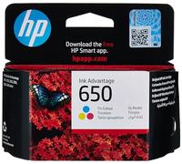 HP 650 - Cartucho de tinta para impresoras (Cian, Magenta, Amarillo, 200 páginas, HP Deskjet Ink Advantage 2515, 20-80%, -40-60 °C, 15-32 °C)