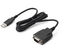 HP Adaptador de cable J7B60AA – USB A a RS-232 macho/macho, negro
