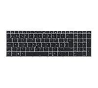 HP KBD TP+PS BL BEL L28407-A41, Keyboard, 814543 (L28407-A41, Keyboard, Belgian, HP, ZBook 17 G5)