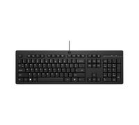 HP Keyboard 125 - Teclado con Cable (QWERTY), Color Negro