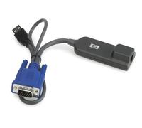 HP KVM CAT5 1-pack USB Interface Adapter - Switch KVM (ProLiant BL20p G3 ProLiant BL20p G4 ProLiant BL25p G2 ProLiant BL35p ProLiant BL45p G2, 1 x RJ-45 (F) 1 x VGA (M) 1 x USB (M))
