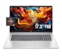 HP- Laptop 17 Plata, Pantalla FHD de 17.3 Pulgadas, AMD Ryzen 5 (6 núcleos, hasta 4.0 Hz), 32 GB de RAM, Almacenamiento SSD de 1 TB con WOWPC USB de 128 GB, cámara Web, HDMI, Wi-