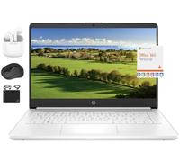HP Laptop 2024 de 14 pulgadas, delgada y ligera para estudiantes, Intel N4120 de cuatro núcleos, 8 GB de RAM, 192 GB (64 GB eMMC + tarjeta de 128 GB), 1 año Office 365, cámara web, WiFi, Windows 11S