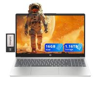 HP Laptop antirreflejos FHD de 15.6 pulgadas, Intel i3-N305, 16 GB de RAM, almacenamiento de 1.16 TB (SSD de 1 TB + juego de estación de acoplamiento de 160 GB), gráficos Intel UHD, lector de huellas