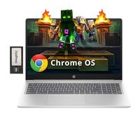 HP Laptop Chromebook antirreflejos HD de 15.6 pulgadas, Intel Pentium N200, 8 GB LPDDR5, 224 GB de almacenamiento (eMMC de 64 GB + juego de estación de acoplamiento de 160 GB), gráficos Intel UHD, Num