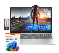 HP Laptop con pantalla táctil de 15.6 pulgadas, Intel i3-1215U, 16 GB de RAM, 672 GB de almacenamiento (SSD de 512 GB + juego de estación de acoplamiento de 160 GB), gráficos Intel UHD, teclado