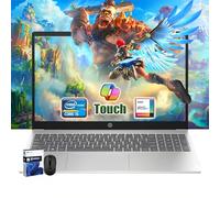 HP Laptop con pantalla táctil de 15.6 pulgadas | Intel i5-1235U de 12ª generación (Beats i7-8700) | 32 GB de RAM | SSD de 2 TB | Gráficos Iris Xe | Win 11 Pro | Carga rápida | Plata | W/Mouse (32 GB