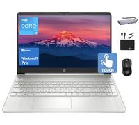 HP Laptop empresarial con pantalla táctil HD de 15.6 pulgadas, Intel i3-1215U de 6 núcleos (Beat i5-1135G7), 8 GB de RAM, SSD de 512 GB, cámara web, gráficos UHD, WiFi, batería larga, tipo C, Win 11