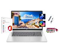 HP Laptop HD+ 2025 de 17.3 pulgadas, con Microsoft Office 2024, Intel Core i3-N305, 8 GB de RAM, SSD de 256 GB, gráficos Intel UHD, Windows 11 Pro, plata natural, Wi-Fi 6, Copilot, con hub USB y bolsa