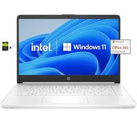 HP - Laptop HD de 14 pulgadas - Micro-Edge de 1366 x 768 - Intel Celeron N4120-8GB de memoria - Almacenamiento de 128 GB - Windows 11 Home en modo S - 1 año Office 365 con accesorios MASDROW (blanco),