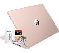 HP Laptop HD delgada y ligera de 14 pulgadas, procesador Intel N150 (beat N4120), 8 GB de RAM, 256 GB de almacenamiento (128 GB UFC + 128 GB MicroSD), Office 365 1 año, Copilot AI, WiFi 6, BT 5.4