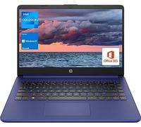 HP - Laptop para estudiantes y negocios, pantalla HD de 14 pulgadas, Intel Quad-Core N4120, 16 GB DDR4 RAM, 64 GB eMMC, 1 año de Office 365, cámara web, lector de tarjetas SD, HDMI, Wi-Fi, Windows 11