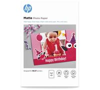 HP Matte Photo Paper, 7HF70A, 25 hojas de papel fotográfico mate avanzado, compa