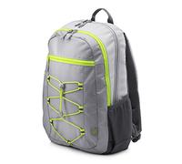 HP Mochila Active para Portátiles de 15,6" - (Compartimento Acolchado, Tejido Impermeable, Correas Transpirables), Color Gris/Amarillo Neón
