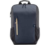HP Travel Mochila para Portatiles de hasta 15,6" (Capacidad 18L, Ampliable hasta 21 L, Impermeable, Ergonómica, Bolsillo para Rastreador, Cremalleras con Cierre, Material Reflectante) Azul Oscuro