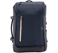HP Travel Mochila para Portatiles de hasta 15,6" (Capacidad 25L, Ampliable hasta 30 L, Impermeable, Ergonómica, Bolsillo con Bloqueo RFID, Cremalleras con Cierre) Color Azul Oscuro