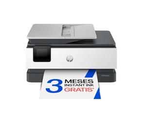 HP OfficeJet Pro 8122e, Impresora multifunción Profesional de Tinta A4 a Color, Copia, Escáner, Mobile Fax, Wi-Fi, Impresión a Doble Cara automática, 3 Meses de impresión Instant Ink, Gris