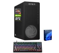 HP OMEN 16L RTX 5060 Pro Gaming Desktop, AMD Ryzen 7 8700F (Beats Intel i7-14700F), NVIDIA RTX 5060, 32GB DDR5 RAM, 2TB SSD, W11P, DP, Wi-Fi 6, paquete con auriculares estéreo Poly Blackwire C3225