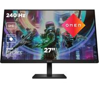 HP OMEN 27qs - Monitor Gaming de 27" QHD 2560 x 1440 a 240Hz, 16:9, IPS, 1ms, HDMI, Antirreflejo, AMD FreeSync Premium, Compatible con Consolas, Altavoces Negro, Plano