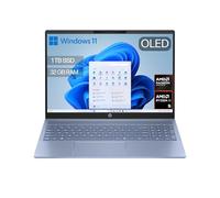 HP OmniBook 5 16″ OLED, Ordenador portátil (Procesador AMD Ryzen AI 5 330, 32GB RAM, 1TB SSD, Gráficos AMD Radeon 820M, Windows 11 Home) Azul - Teclado QWERTY Español