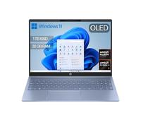 HP OmniBook 5 16″ OLED, Ordenador portátil (Procesador AMD Ryzen AI 7 350, 32GB RAM, 1TB SSD, Gráficos AMD Radeon 860M, Windows 11 Home) Azul - Teclado QWERTY Español