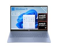 HP OmniBook 5 - Ordenador portátil de 16" 2K (Procesador AMD Ryzen AI 7 350, 32GB RAM, 1TB SSD, AMD Radeon 860M, Windows 11) Azul - Teclado QWERTY Español