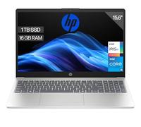 HP Ordenador portátil 15.6" FHD (Intel Core i5-1334U, 16GB RAM, 1TB SSD, Intel Iris Xe Graphics, Sin Sistema Operativo) Plata y Azul - Teclado QWERTY Español