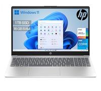 HP Ordenador portátil 15.6" FHD (Intel Core i5-1334U, 16GB RAM, 1TB SSD, Intel Iris Xe Graphics, Windows 11) Plata y Azul - Teclado QWERTY Español